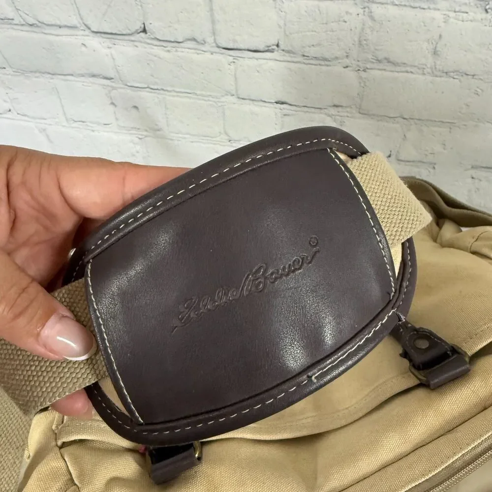 Eddie Bauer Diaper Weekender Travel Bag Canva Leather Changing Pad